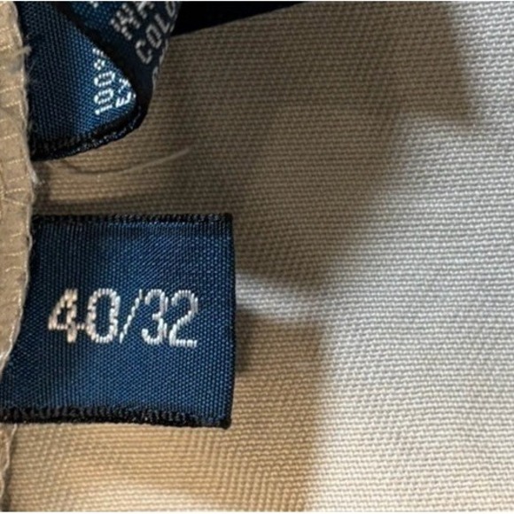 Vtg Polo Ralph Lauren Ethan Pants Mens 40*x32 Beige Khaki Flat Chino Classic - Picture 3 of 8